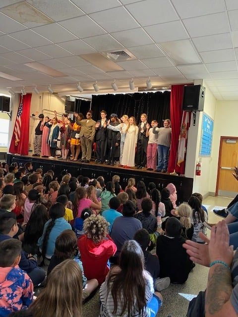 Students in grades K5 through 5th grade loved the performance.